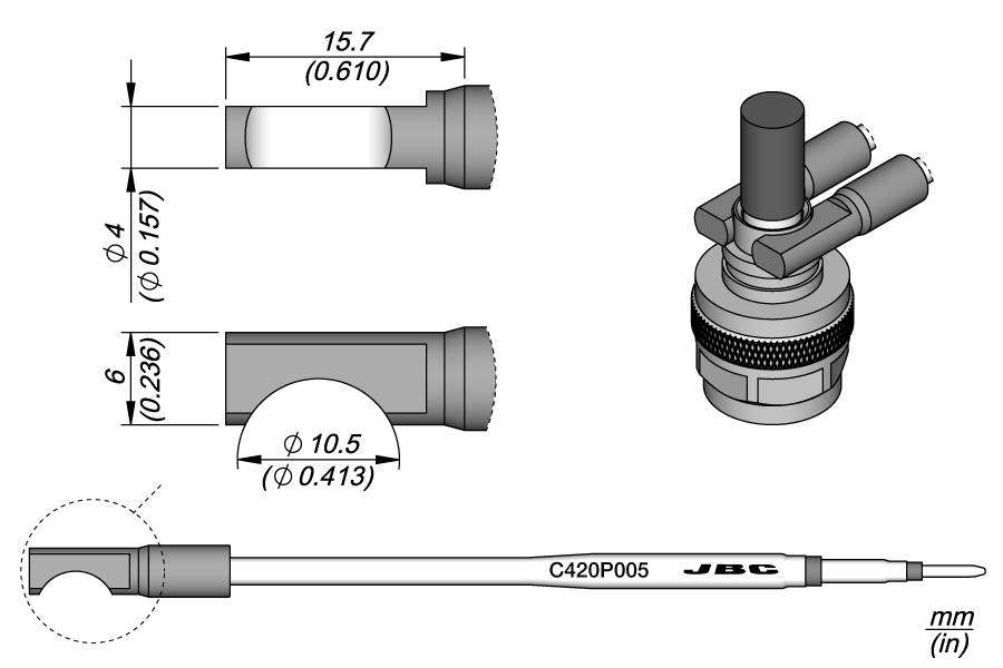 C420P005 - Pin / Connector Cartridge Ø 10.5 mm